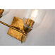 Fun Finial 2 Light 15 inch Gold Leaf with Antique Vanity Light Wall Light